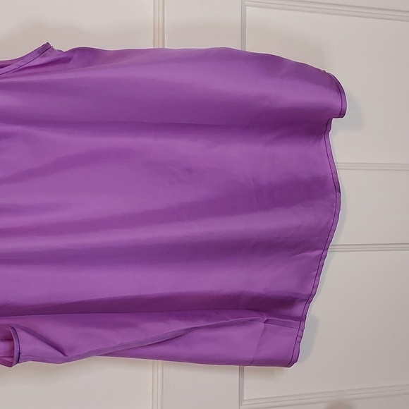 J Crew Collection Silk Twill Top Purple Navy - Picture 6 of 15